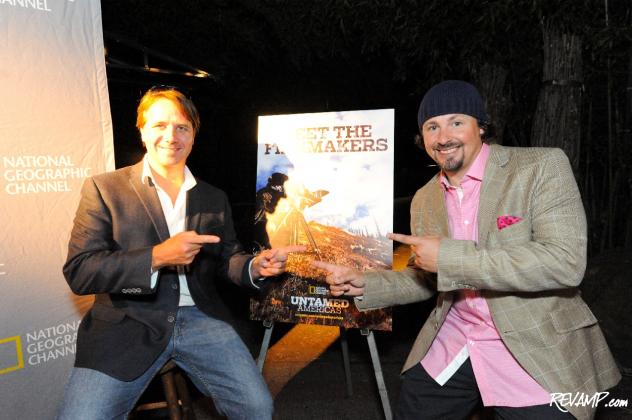 'Untamed Americas' filmmakers Andy Mitchell and Casey Anderson at the National Geographic Channel's world premiere party for the miniseries.